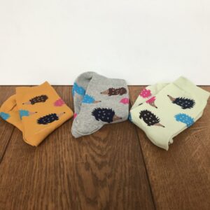 Set van 3 egelsokken in 3 kleuren